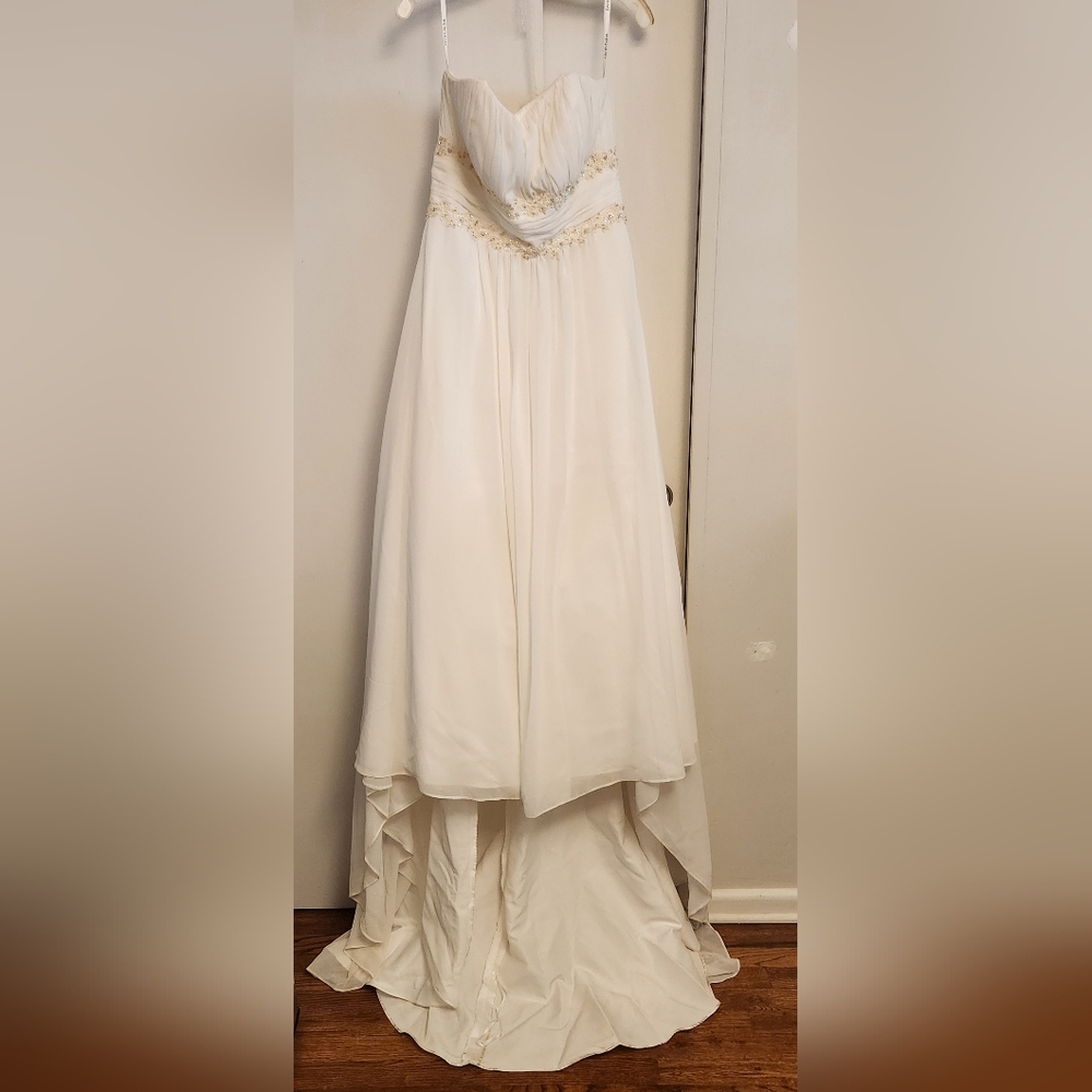 Chiffon A-line Wedding Dress with Beads